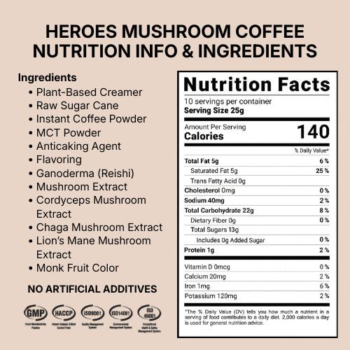 Heroes Mushroom Coffee - Mocha